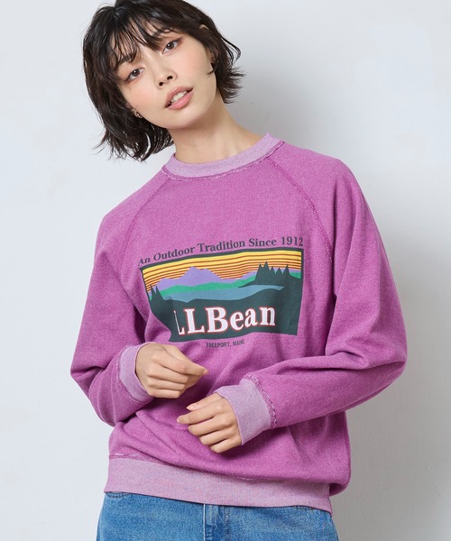 L.L.Bean（エルエルビーン）の「【JAPAN EDITION】ポーテージ・クルーネック・スウェットシャツ（スウェット・レディース・グリーン/グレイッシュベージュ/パープル系・MEDIUM）」の10枚目の写真