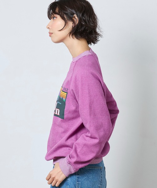 L.L.Bean（エルエルビーン）の「【JAPAN EDITION】ポーテージ・クルーネック・スウェットシャツ（スウェット・レディース・グリーン/グレイッシュベージュ/パープル系・MEDIUM）」の11枚目の写真