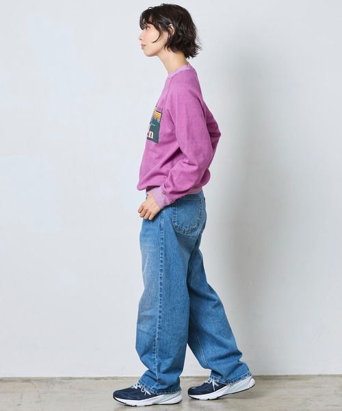 L.L.Bean（エルエルビーン）の「【JAPAN EDITION】ポーテージ・クルーネック・スウェットシャツ（スウェット・レディース・グリーン/グレイッシュベージュ/パープル系・MEDIUM）」の17枚目の写真