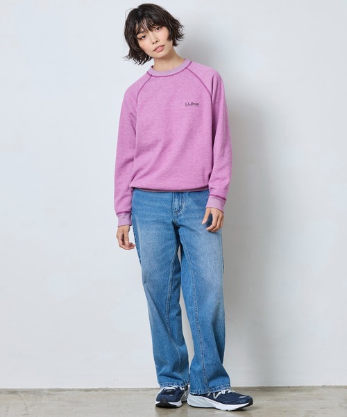 L.L.Bean（エルエルビーン）の「【JAPAN EDITION】ポーテージ・クルーネック・スウェットシャツ（スウェット・レディース・グリーン/グレイッシュベージュ/パープル系・MEDIUM）」の19枚目の写真