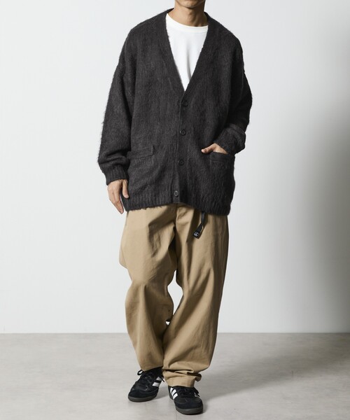 FREAK'S STORE（フリークスストア）の「限定展開 Relax Fit リラックスフィット シャギーニット ルーズカーディガン（カーディガン/ボレロ・メンズ・ブラック/グレー/チャコールグレー/オリーブ/ネイビー・LARGE/MEDIUM/SMALL）」の16枚目の写真