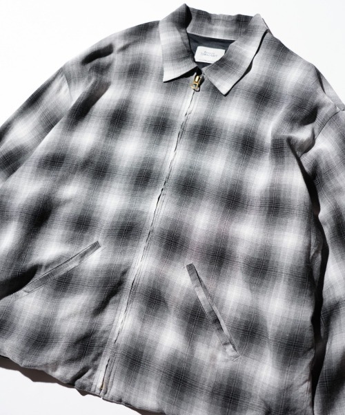 TOWNCRAFT（タウンクラフト）の「TOWNCRAFT / タウンクラフト 50S ROCKBILLY JACKET レーヨン ジップアップ ワークブルゾン オンブレチェック（ブルゾン・メンズ・グレー/グリーン/ブラック・MEDIUM/LARGE/SMALL）」の22枚目の写真