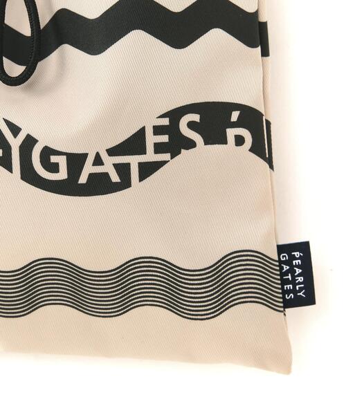 PEARLY GATES(パーリーゲイツ)の「【PEARLY GATES】ウェーブロゴボーダーショルダーポーチ (UNISEX)(ゴルフグッズ・レディース・ベージュ系その他・FREE)」の5枚目の写真