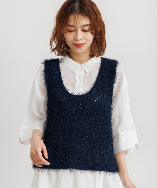 5ゲージフェザーメッシュベスト（ベスト）｜studio CLIP（スタディオ