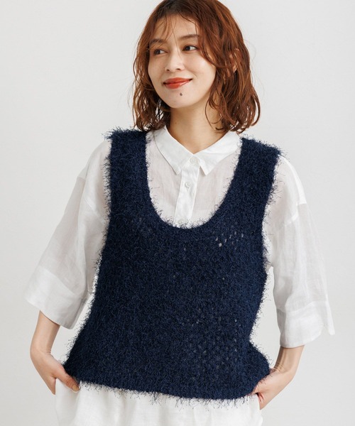 5ゲージフェザーメッシュベスト（ベスト）｜studio CLIP（スタディオ