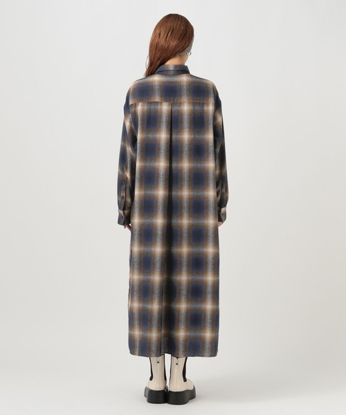 チェックシャツワンピース（シャツワンピース）｜BAYFLOW