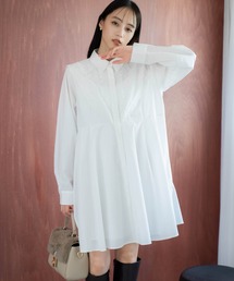 エンブロイダリーミニシャツワンピース