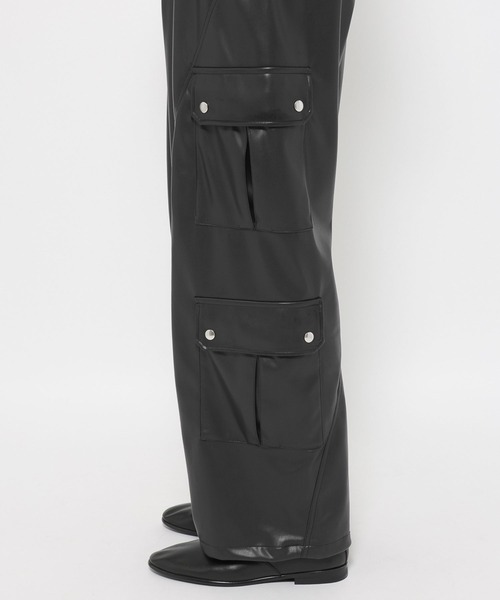 SET UP対応】LUXEレザーカーゴパンツ(HARE)（カーゴパンツ