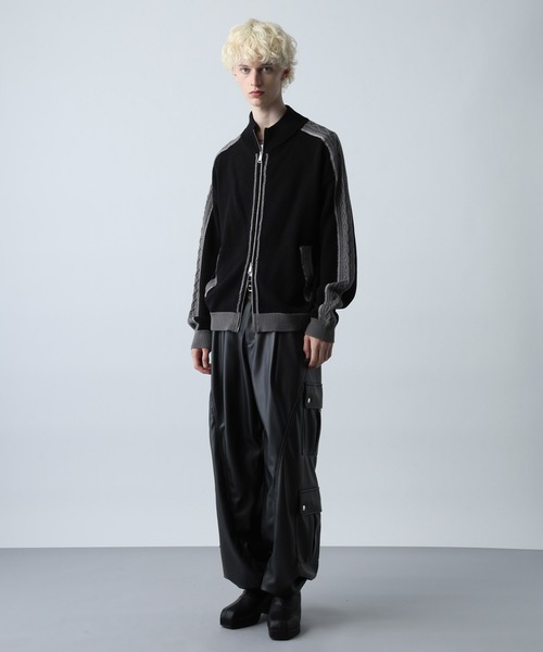 SET UP対応】LUXEレザーカーゴパンツ(HARE)（カーゴパンツ