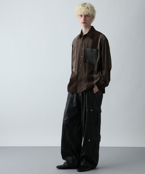 SET UP対応】LUXEレザーカーゴパンツ(HARE)（カーゴパンツ）｜HARE