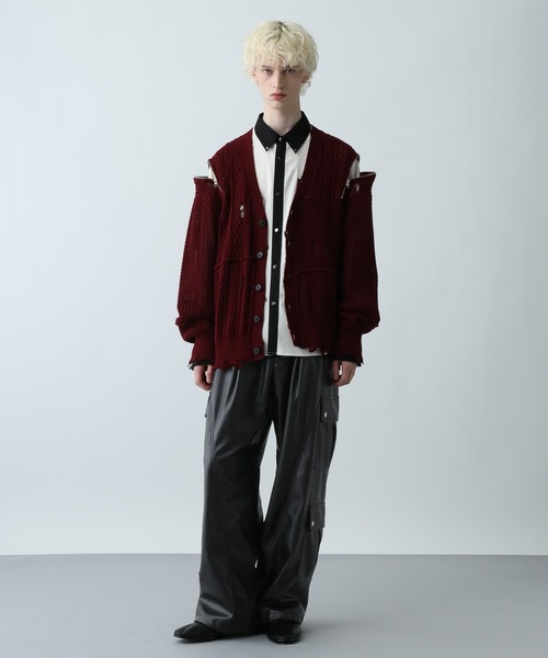 SET UP対応】LUXEレザーカーゴパンツ(HARE)（カーゴパンツ）｜HARE