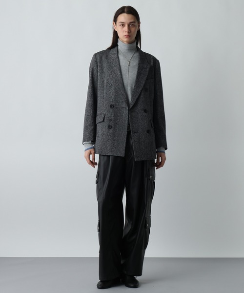 SET UP対応】LUXEレザーカーゴパンツ(HARE)（カーゴパンツ）｜HARE