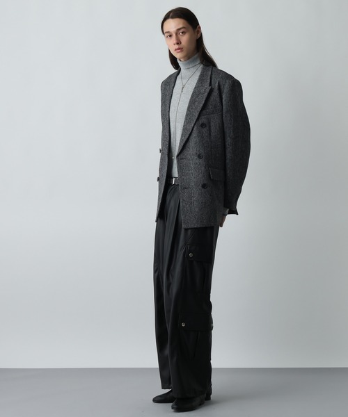 HARE（ハレ）の「【SET UP対応】LUXEレザーカーゴパンツ(HARE)（カーゴパンツ・メンズ・ブラック/グレー系その他/ライトブルー・SMALL/MEDIUM）」の12枚目の写真