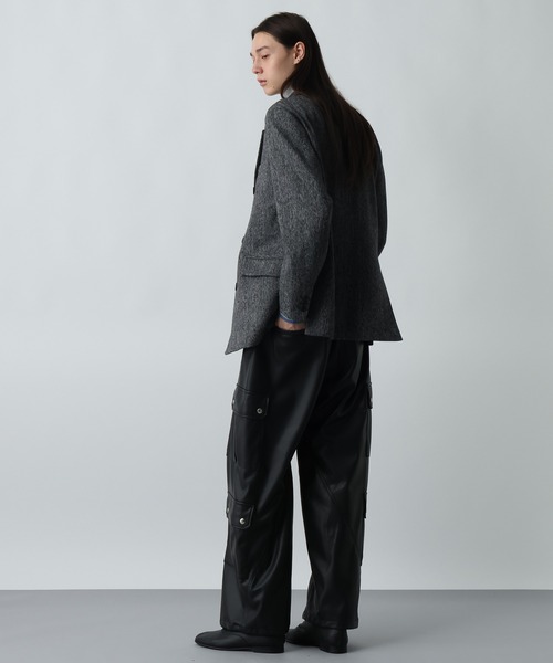 SET UP対応】LUXEレザーカーゴパンツ(HARE)（カーゴパンツ）｜HARE