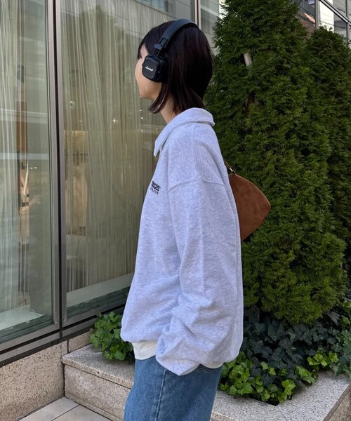 DISCUS(ディスカス)の「【DISCUS】ユニセックス裏毛ハーフジッププルオーバー(スウェット・レディース・グレー/ネイビー/ブラック・LARGE/MEDIUM/SMALL)」の10枚目の写真