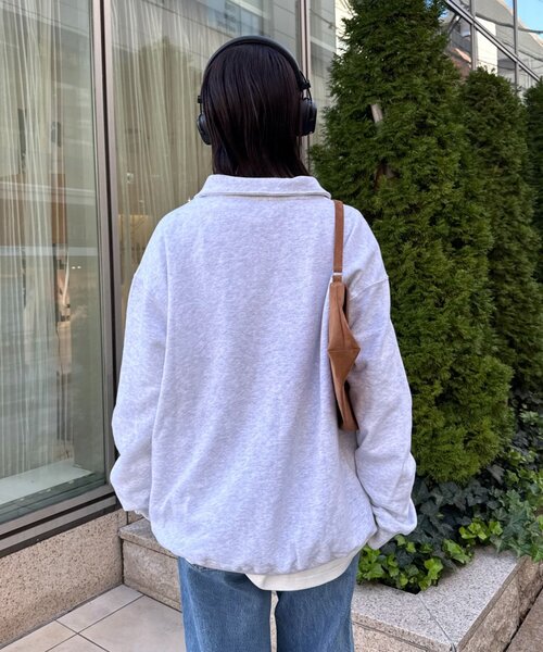 DISCUS(ディスカス)の「【DISCUS】ユニセックス裏毛ハーフジッププルオーバー(スウェット・レディース・グレー/ネイビー/ブラック・LARGE/MEDIUM/SMALL)」の11枚目の写真