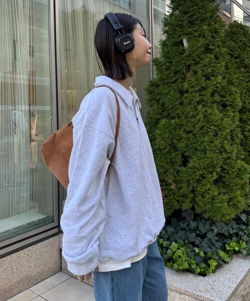 DISCUS(ディスカス)の「【DISCUS】ユニセックス裏毛ハーフジッププルオーバー(スウェット・レディース・グレー/ネイビー/ブラック・LARGE/MEDIUM/SMALL)」の12枚目の写真