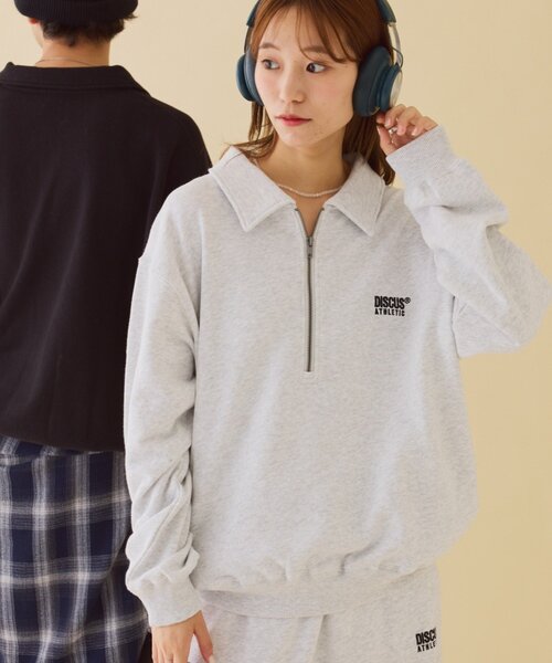 DISCUS(ディスカス)の「【DISCUS】ユニセックス裏毛ハーフジッププルオーバー(スウェット・レディース・グレー/ネイビー/ブラック・LARGE/MEDIUM/SMALL)」の16枚目の写真