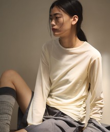 CRAFT STANDARD BOUTIQUE | シアーベロアサイドギャザープルオーバー◆(Tシャツ/カットソー)
