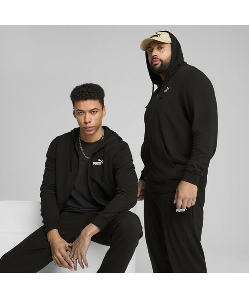 PUMA(プーマ)の「PUMA プーマ メンズ ESS NO.1 ロゴ フーデッド ジャケット(パーカー・メンズ・ブラック/ヘザーグレー・SMALL/MEDIUM/LARGE/XX-LARGE/X-LARGE)」の1枚目の写真