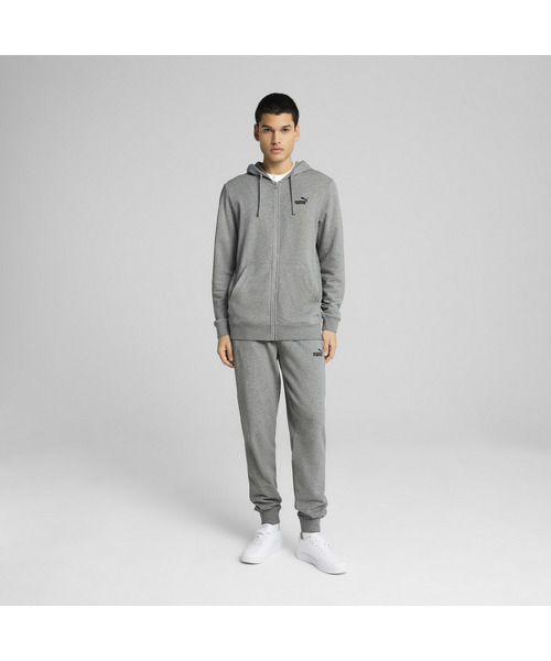 PUMA(プーマ)の「PUMA プーマ メンズ ESS NO.1 ロゴ フーデッド ジャケット(パーカー・メンズ・ブラック/ヘザーグレー・SMALL/MEDIUM/LARGE/XX-LARGE/X-LARGE)」の5枚目の写真