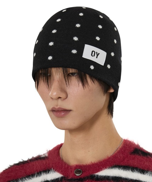 OY（オーワイ）の「『OY/オーワイ』DOTTY BEANIE/ドット ビーニー（ニットキャップ/ビーニー・レディース・ブラック/グレー・FREE）」の5枚目の写真