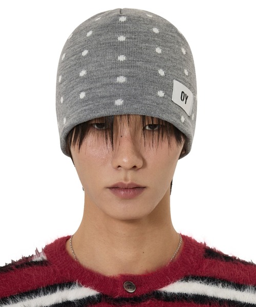 OY（オーワイ）の「『OY/オーワイ』DOTTY BEANIE/ドット ビーニー（ニットキャップ/ビーニー・レディース・ブラック/グレー・FREE）」の7枚目の写真