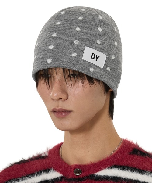 OY（オーワイ）の「『OY/オーワイ』DOTTY BEANIE/ドット ビーニー（ニットキャップ/ビーニー・レディース・ブラック/グレー・FREE）」の8枚目の写真