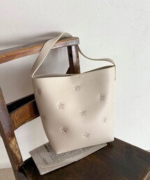 fredy emue | 星刺しゅうフェイクレザーワンハンドルバッグ(トートバッグ)