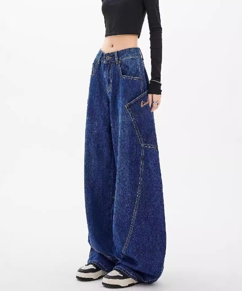 gossip!ロサンゼルス(ゴシップロサンゼルス)の「バレルレッグ バルーンデニムパンツ(デニムパンツ・レディース・ブルー・M/S)」の13枚目の写真