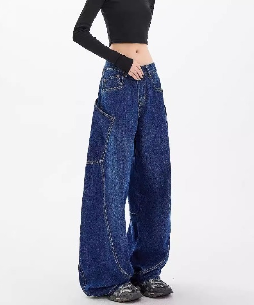 gossip!ロサンゼルス(ゴシップロサンゼルス)の「バレルレッグ バルーンデニムパンツ(デニムパンツ・レディース・ブルー・M/S)」の14枚目の写真
