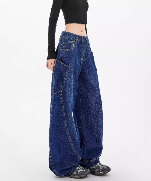 gossip!ロサンゼルス(ゴシップロサンゼルス)の「バレルレッグ バルーンデニムパンツ(デニムパンツ・レディース・ブルー・M/S)」の15枚目の写真
