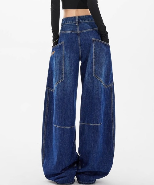 gossip!ロサンゼルス(ゴシップロサンゼルス)の「バレルレッグ バルーンデニムパンツ(デニムパンツ・レディース・ブルー・M/S)」の5枚目の写真