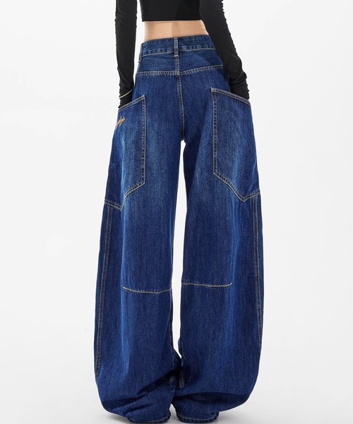 gossip!ロサンゼルス(ゴシップロサンゼルス)の「バレルレッグ バルーンデニムパンツ(デニムパンツ・レディース・ブルー・M/S)」の9枚目の写真