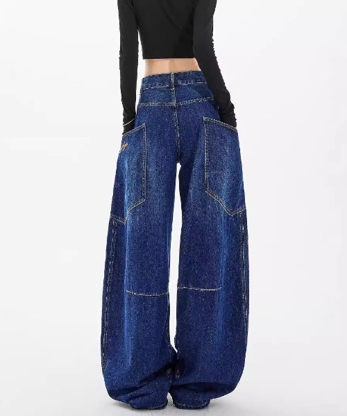 gossip!ロサンゼルス(ゴシップロサンゼルス)の「バレルレッグ バルーンデニムパンツ(デニムパンツ・レディース・ブルー・M/S)」の7枚目の写真