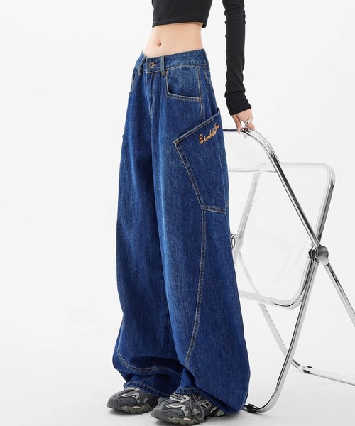 gossip!ロサンゼルス(ゴシップロサンゼルス)の「バレルレッグ バルーンデニムパンツ(デニムパンツ・レディース・ブルー・M/S)」の11枚目の写真