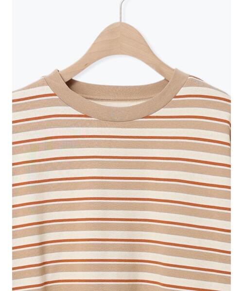 SM2（エスエムツー）の「マルチボーダー袖スリットリボンTシャツ（Tシャツ/カットソー・レディース・グリーン/レッド/ピンク/ネイビー/ベージュ・F）」の9枚目の写真