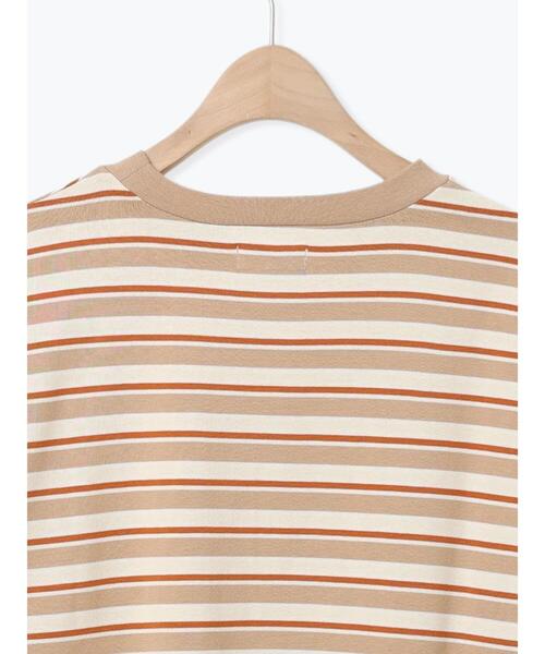 SM2（エスエムツー）の「マルチボーダー袖スリットリボンTシャツ（Tシャツ/カットソー・レディース・グリーン/レッド/ピンク/ネイビー/ベージュ・F）」の12枚目の写真