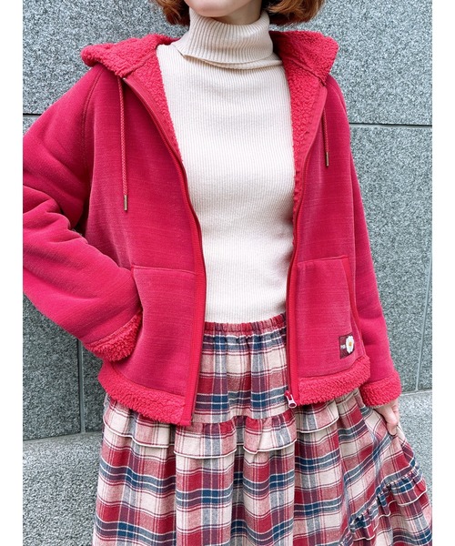 【美品】ピンクハウス 赤系 アップルブロッサムシリーズ ニットジャケット 美品】ピンクハウス 赤系 アップルブロッサムシリーズ ニット