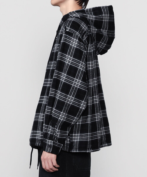 GYMPHLEX（ジムフレックス）の「Gymphlex | ネルチェック フードシャツ MEN（シャツ/ブラウス・メンズ・ブラック系その他/ベージュ系その他・L/M）」の13枚目の写真