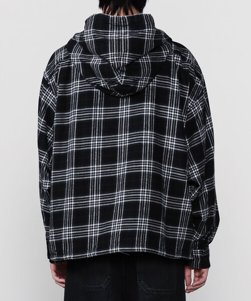 GYMPHLEX（ジムフレックス）の「Gymphlex | ネルチェック フードシャツ MEN（シャツ/ブラウス・メンズ・ブラック系その他/ベージュ系その他・L/M）」の12枚目の写真