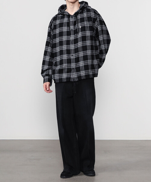 Gymphlex | ネルチェック フードシャツ MEN（シャツ/ブラウス