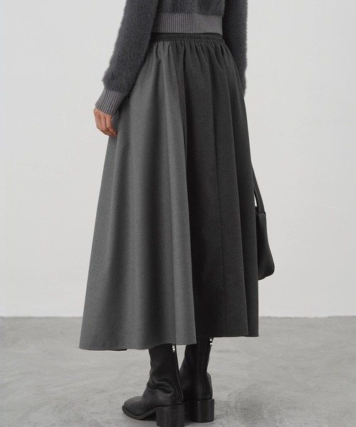 Fano Studios（ファノ ストゥディオズ）の「バイカラースレアスカート EM25a065【EIGHTHMONTH】（スカート・レディース・ダークグレー・L/M/S）」の5枚目の写真