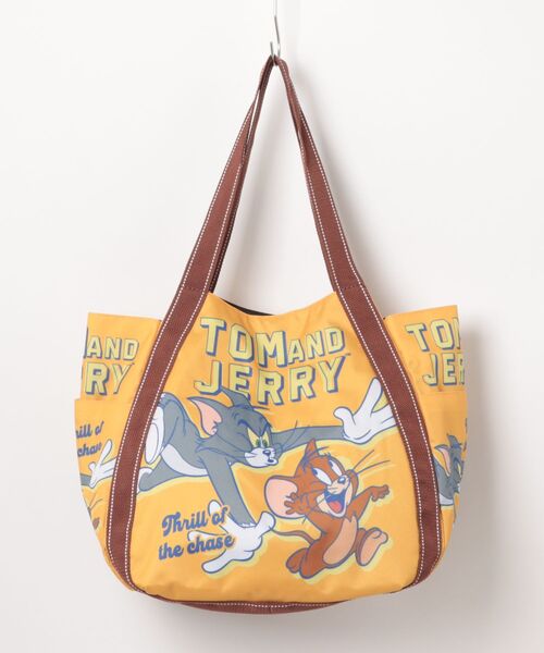 Tom＆Jerry（トムアンドジェリー）の「トムとジェリー バルーントート2（トートバッグ・レディース・オレンジ/オレンジ系/ブラック系その他/ターコイズブルー/イエロー系その他/レッド/イエロー/カラフル/ダークブルー/オリーブ/レッド系その他/グリーン/ブラック・FREE）」の12枚目の写真