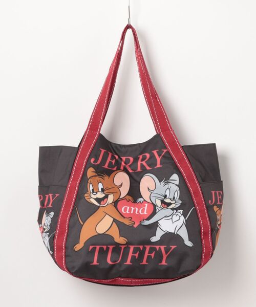 Tom＆Jerry（トムアンドジェリー）の「トムとジェリー バルーントート2（トートバッグ・レディース・オレンジ/オレンジ系/ブラック系その他/ターコイズブルー/イエロー系その他/レッド/イエロー/カラフル/ダークブルー/オリーブ/レッド系その他/グリーン/ブラック・FREE）」の14枚目の写真