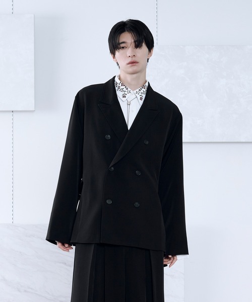 Ellno Loset（エルノロゼット）の「2wayアームスリットフラワー刺繍ドレープシャツ（シャツ/ブラウス・メンズ・ブラック/ブルーグレー/オフホワイト/グレー・SMALL/MEDIUM/LARGE）」の13枚目の写真