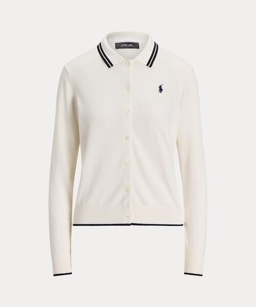 POLO GOLF(ポロ ゴルフ)の「コットンブレンド ポロカラー カーディガン(カーディガン/ボレロ・レディース・ホワイト・XS/S/M/L/XXS)」の7枚目の写真
