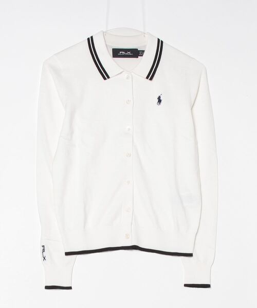 POLO GOLF(ポロ ゴルフ)の「コットンブレンド ポロカラー カーディガン(カーディガン/ボレロ・レディース・ホワイト・XS/S/M/L/XXS)」の3枚目の写真