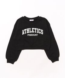 PINKHUNT（ピンクハント）の「PINKHUNT ピンクハント カレッジロゴショート丈トレーナー 0951K（ボトムス別売）（スウェット・キッズ）」