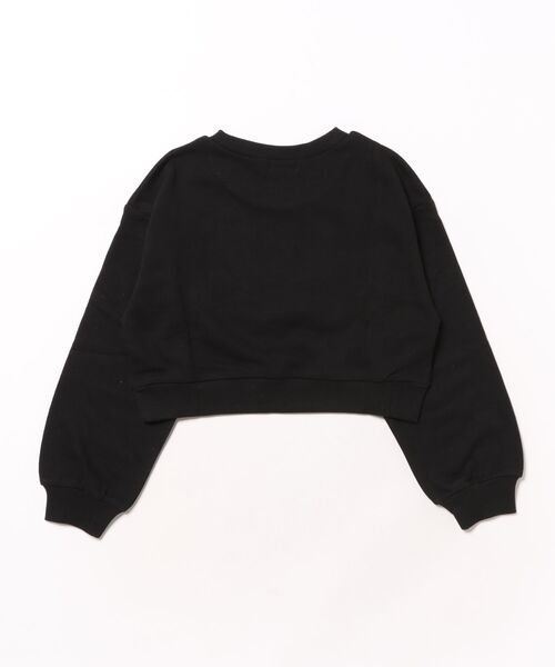 PINKHUNT（ピンクハント）の「PINKHUNT ピンクハント カレッジロゴショート丈トレーナー 0951K（ボトムス別売）（スウェット・キッズ・ブラック/ライトブルー/オフホワイト・120cm/130cm/140cm/150cm/160cm）」の4枚目の写真